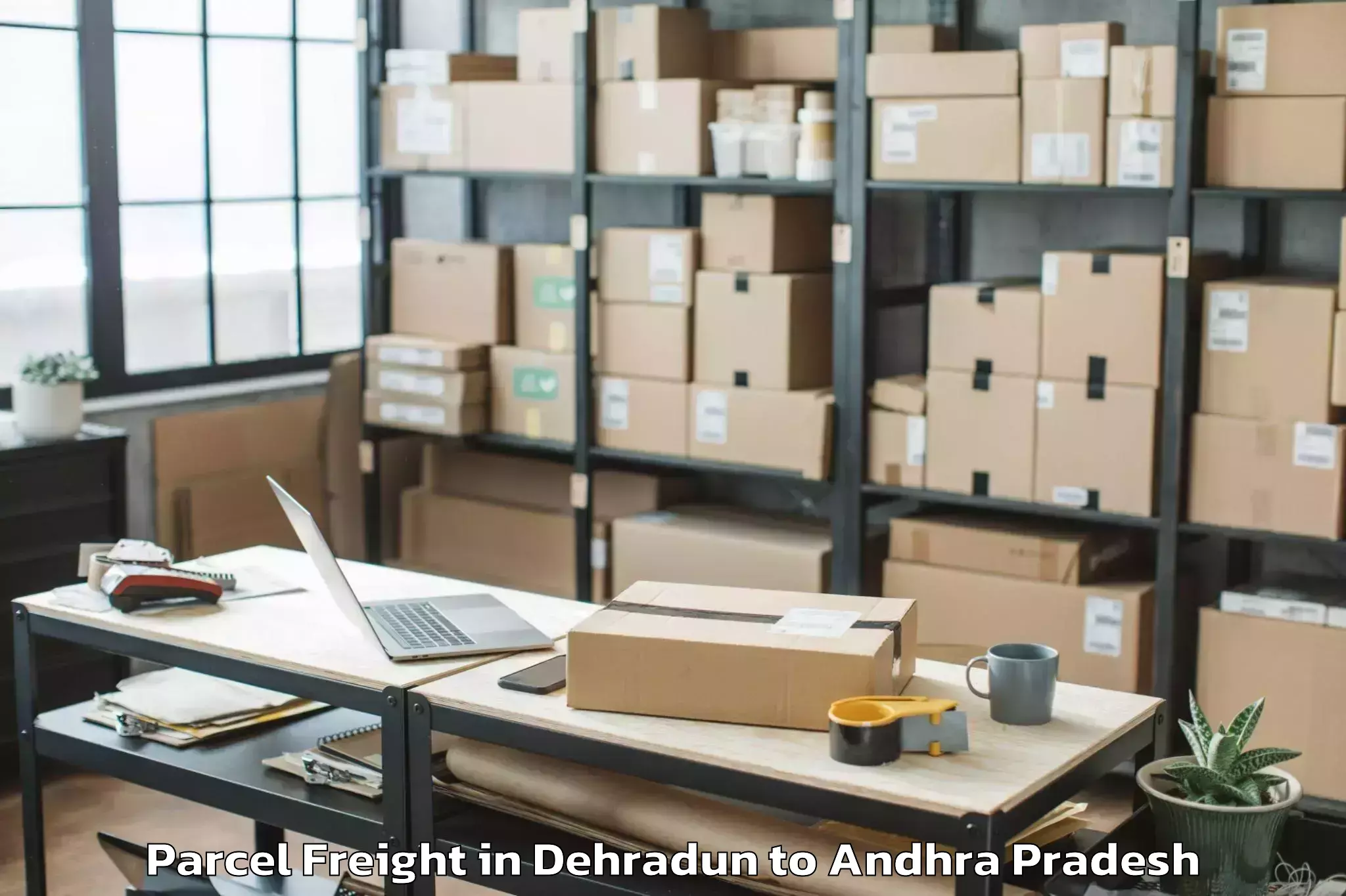 Book Dehradun to Ambajipeta Parcel Freight